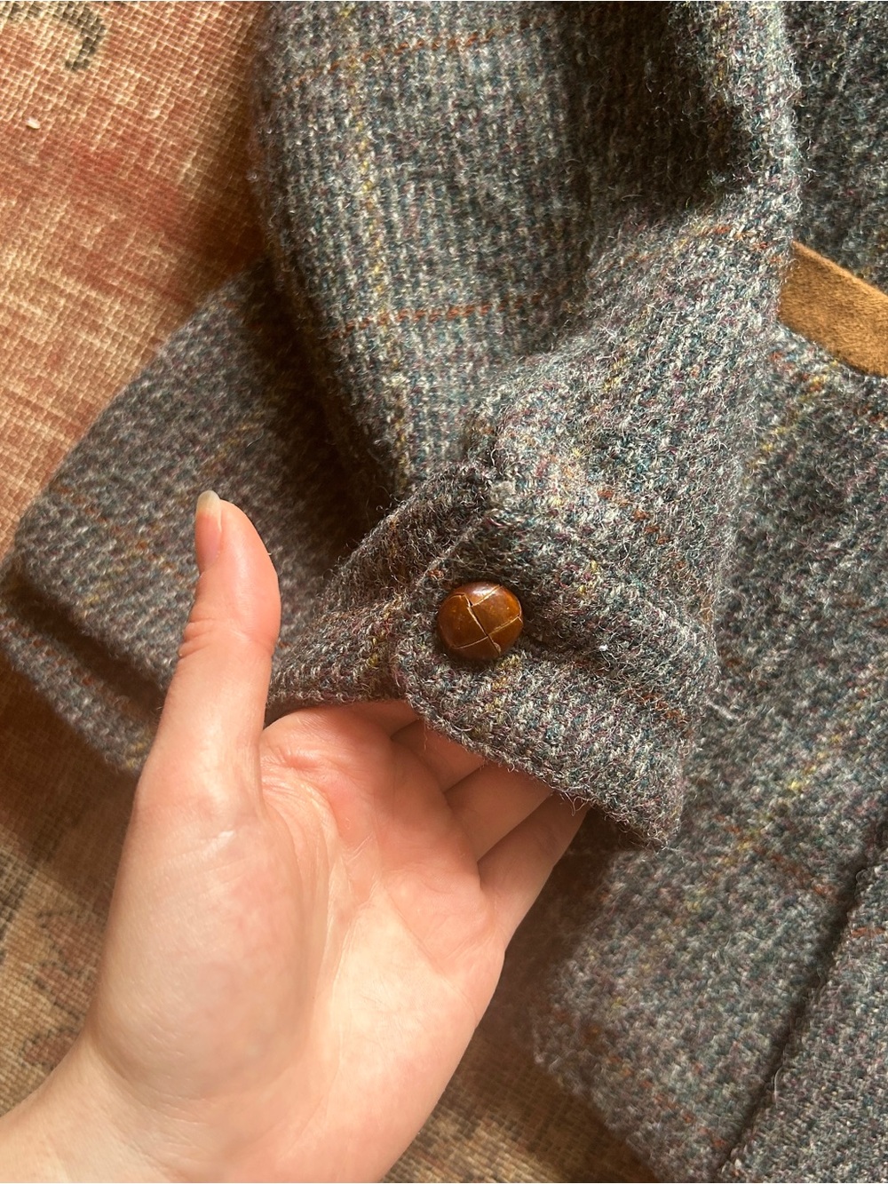 Vintage 1970’s Ralph Lauren Wool Hunt Jacket with Suede Patch - Picture 3 of 6